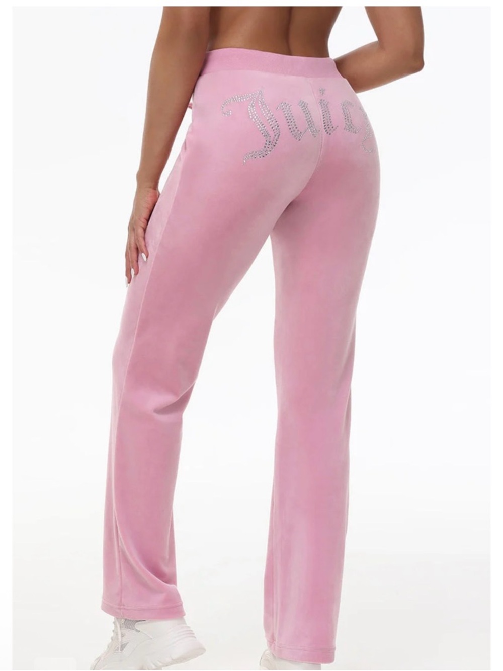 Juicy Couture Y2K Pink Velour Rhinestone Track Pants Size L